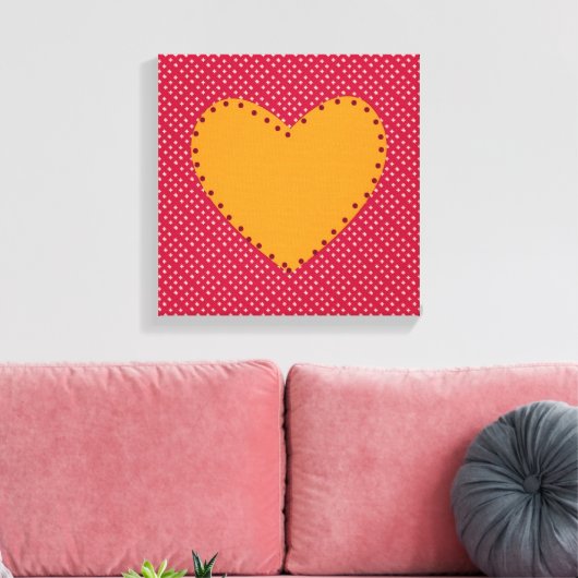 Mooie hart canvas (Insitu (Woonkamer))