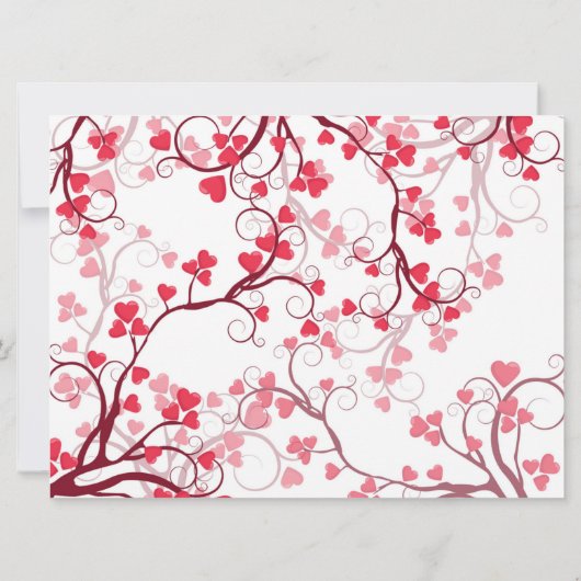 Mooie harten bruiloft kaart (Achterkant)