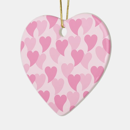 Mooie Harten Naadloos Patroon Keramisch Ornament (Links)