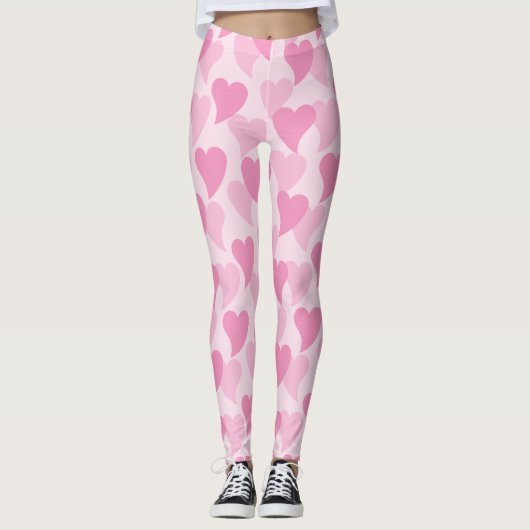 Mooie Harten Naadloos Patroon Leggings (Voorkant)