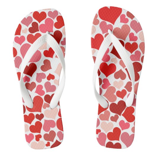 Mooie harten teenslippers. teenslippers (Voetbed)
