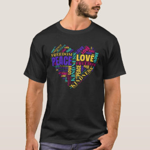 Mooie Hartvorm Positieve Straling Inspirerend Cita T-shirt