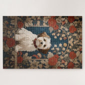 Mooie Havanese hond William Morris Floral Legpuzzel (Horizontaal)