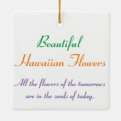 Mooie Hawaiian Flowers Keramisch Ornament (Achterkant)