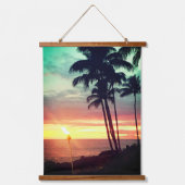 Mooie Hawaiian Sunset Hangend Wandkleed (Voorkant)