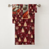 Mooie heer en mevrouw Claus Red Gold badhanddoek Bad Handdoek (Insitu)