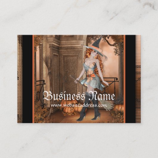 Mooie heks 1 Fantasy Visitekaartjes (Voorkant)