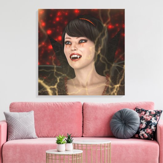 Mooie heks canvas afdruk (Insitu (Woonkamer))