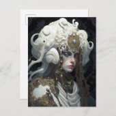 Mooie heks demon koningin fantasy kunst briefkaart (Voorkant / Achterkant)