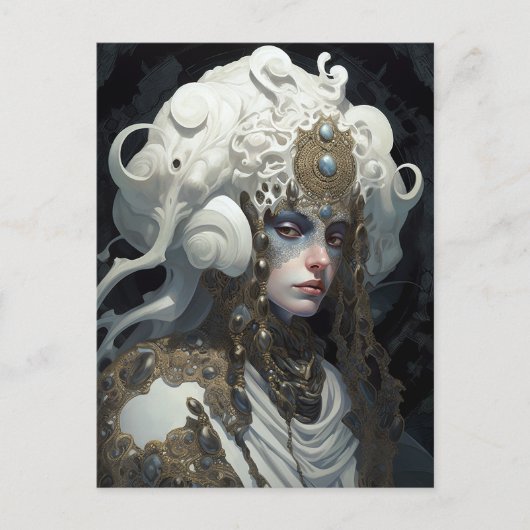 Mooie heks demon koningin fantasy kunst briefkaart (Voorkant)