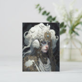 Mooie heks demon koningin fantasy kunst briefkaart (Staand voorkant)