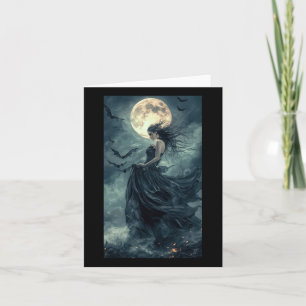 Mooie Heks Gotische Fantasy Vampier Maneschijn 1 Kaart