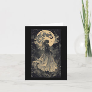 Mooie Heks Gotische Fantasy Vampier Maneschijn Kaart