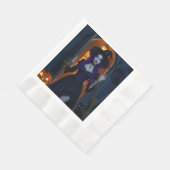 Mooie heks met Candelabra Halloween Servet (Hoek)