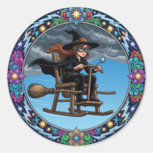 Mooie Heks Piloot Ronde Sticker