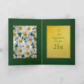 Mooie Heldere Daisy Congratulations Birthday Kaart (Binnen)