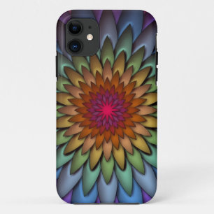 Mooie heldere regenboog bloem iPhone 11 hoesje
