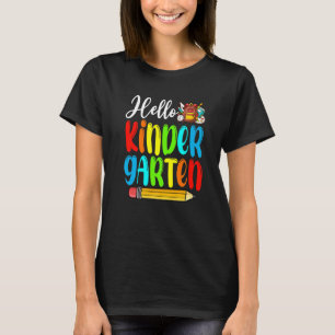 Mooie Hello Kleuterschool Terug naar school Eerste T-shirt