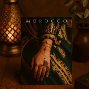 Mooie henna patronen Marokko Marrakesh Briefkaart