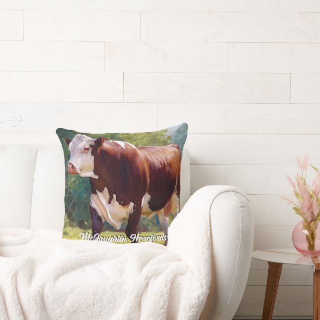 Mooie Hereford Bull Kussen (Bank)
