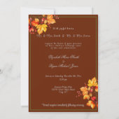 Mooie herfst bladeren en bessen herfst bruiloft kaart (Achterkant)