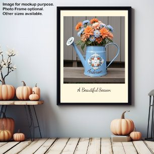 Mooie Herfst Bloemen Thanksgiving Aanpassen Poster