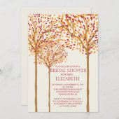 Mooie Herfst Bomen Bruids Douche Uitnodiging (Voorkant / Achterkant)