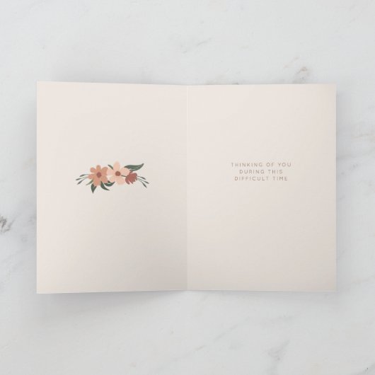 Mooie herfst/herfst bloemenspray Sympathie Kaart (Binnen)