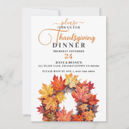 Mooie Herfst Kleur Bladkrans Thanksgiving Kaart