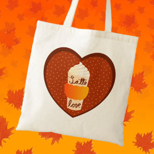 Mooie herfst koffieliefhebber canvas tas