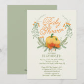 Mooie herfst krans Baby shower uitnodiging (Voorkant / Achterkant)