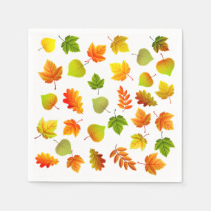 Mooie herfst lekt op wit servet