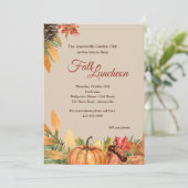 Mooie Herfst Luncheon Kaart (Staand voorkant)