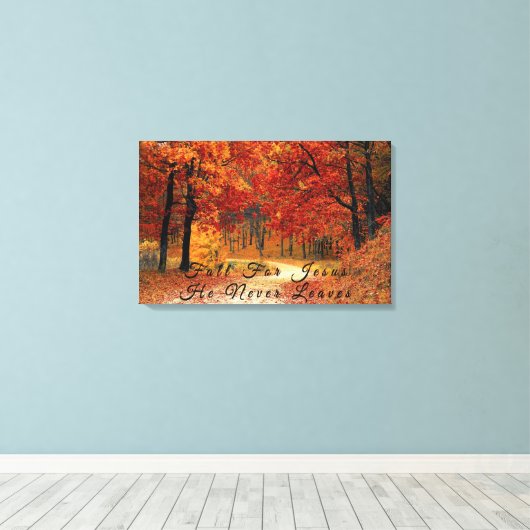 Mooie Herfst Road Canvas Print (Insitu (Houten vloer))