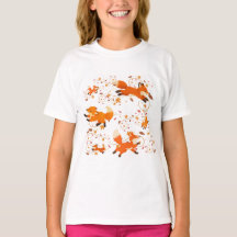 Mooie herfst vossenpatroon all-over print t-shirt