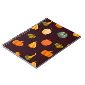 Mooie herfstachtergrond met kleurrijke pompoenen notitieboek (Linkerzijde)