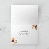 Mooie herfstbladeren herfstsegen kaart (Binnen)