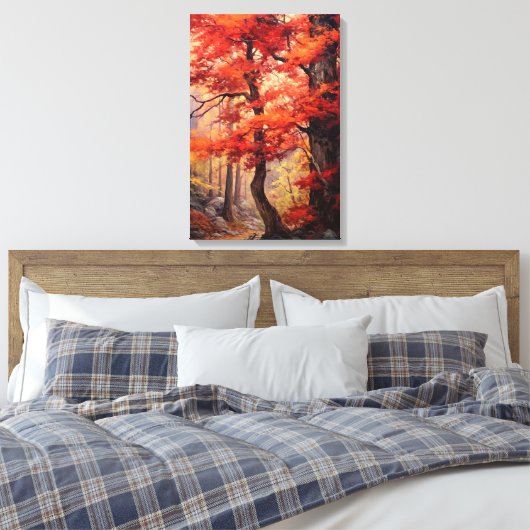 Mooie herfstboom Fine Art Canvas Afdruk (Insitu (Slaapkamer))