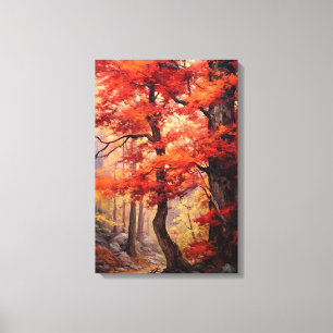 Mooie herfstboom Fine Art Canvas Afdruk