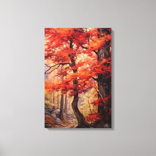 Mooie herfstboom Fine Art Canvas Afdruk (Voorkant)