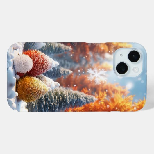 Mooie herfstboom in de winter Case-Mate iPhone case (Achterkant (horizontaal))