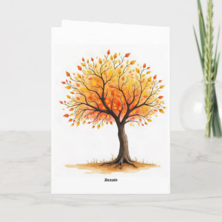 Mooie Herfstboom Kaart