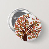 Mooie herfstboom ronde button 5,7 cm (Voorkant /achterkant)
