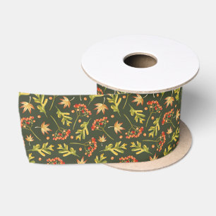 Mooie herfstkleuren bladeren satijnen lint