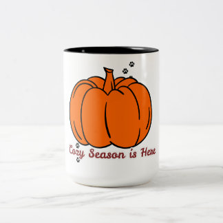 Mooie herfstpompenklepel | Gezellige herfst Tweekleurige Koffiemok