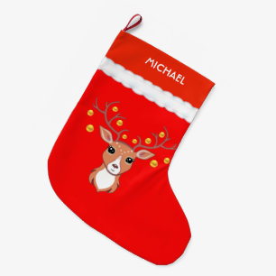 Mooie herten grote kerstsok