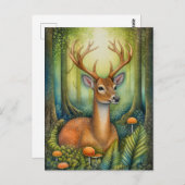 Mooie herten in het Forest Art Briefkaart (Voorkant / Achterkant)