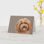 Mooie het Schilderen van de Poot van de Hond van Kaart (Gele Bloem)