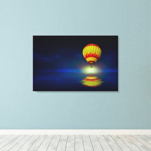 Mooie heteluchtballon canvas afdruk (Insitu (Houten vloer))