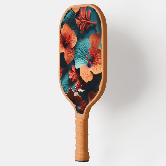 Mooie Hibsicus Pickleball Paddle (Links)